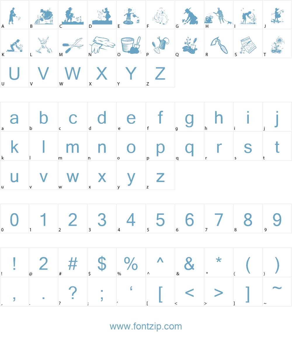 Gardening With Sue Font Character